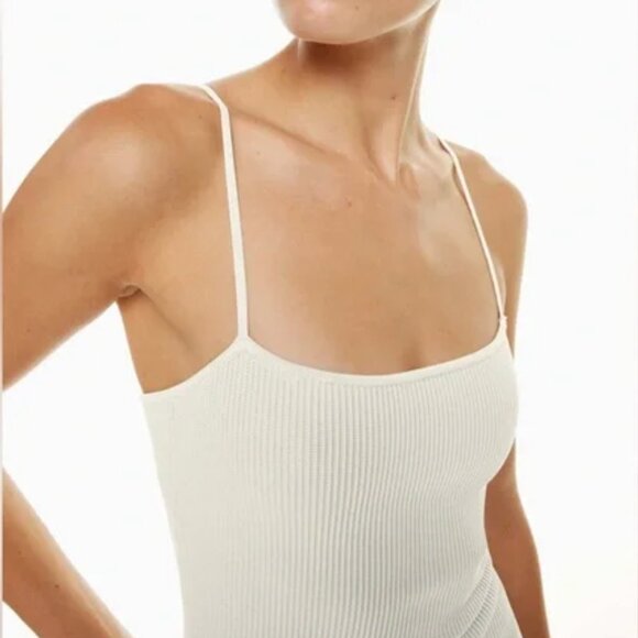 Aritzia Sculpt Knit Cami Dress, White, L - Picture 4 of 5